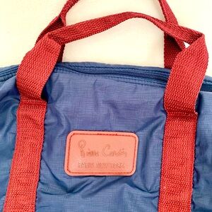 Vintage 80’s Pierre Cardin Navy & Maroon Duffle Travel Bag
